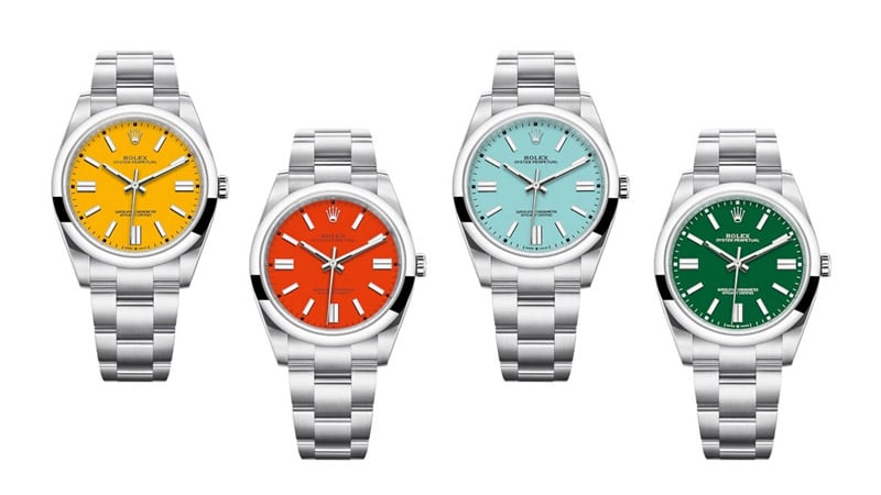 Rolex Oyster Perpetual in various colours
