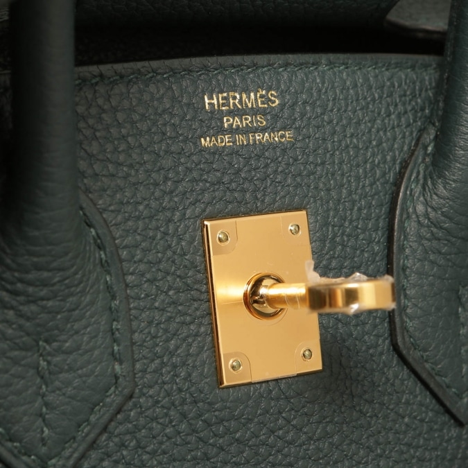 Hermes Special Order HSS Birkin 25 Bag in Vert Cypress Togo
