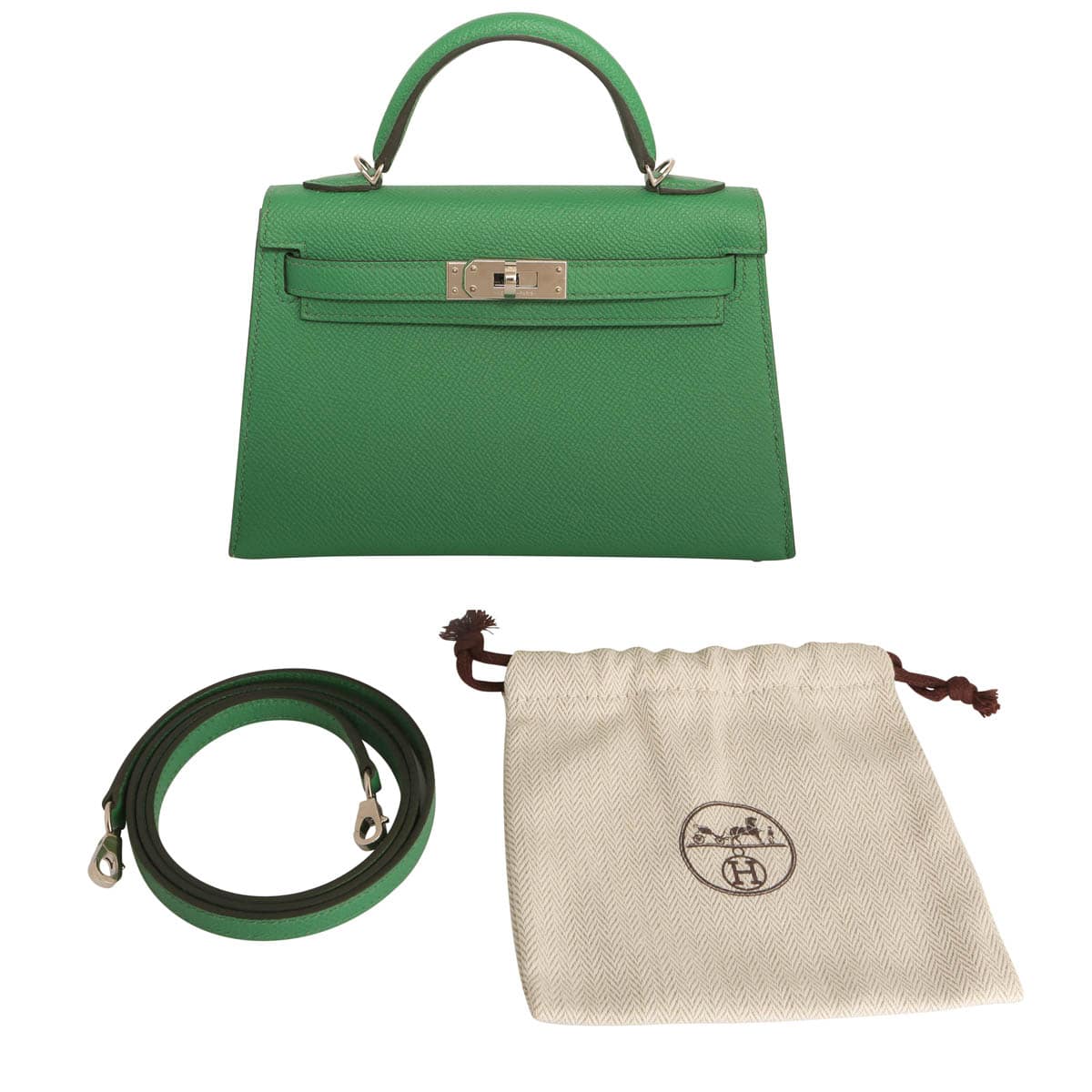 Hermès Mini Kelly II Vert Jade Epsom - Luxury Shopping