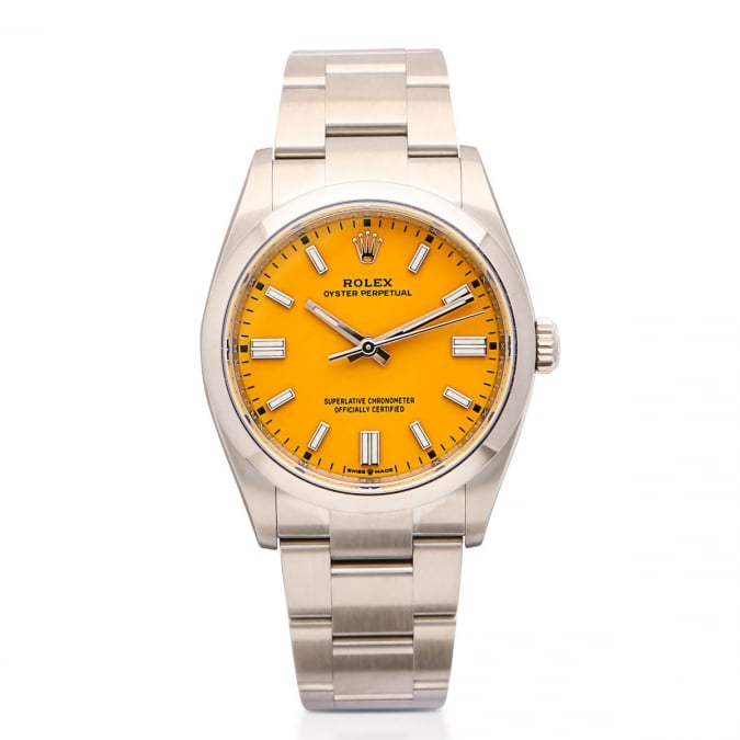 Rolex Oyster Perpetual 36mm Yellow Dial 126000 – GB10147M