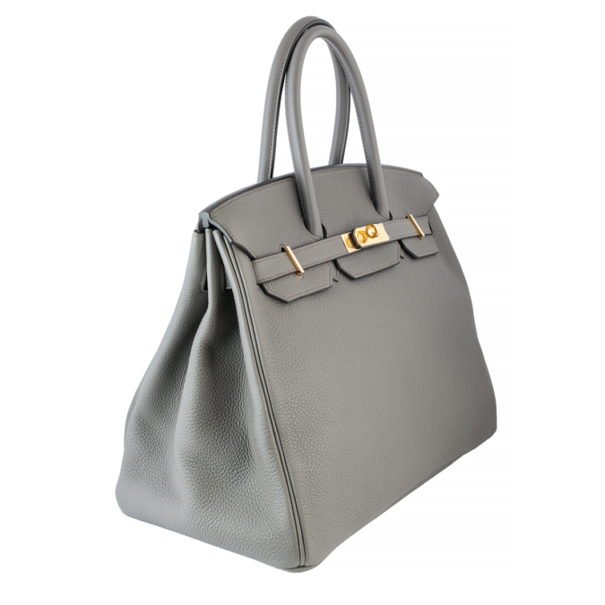 Hermes Birkin Bag 35 Togo Black Women's Handbag - 35-BLACK-TOGO-GOLD