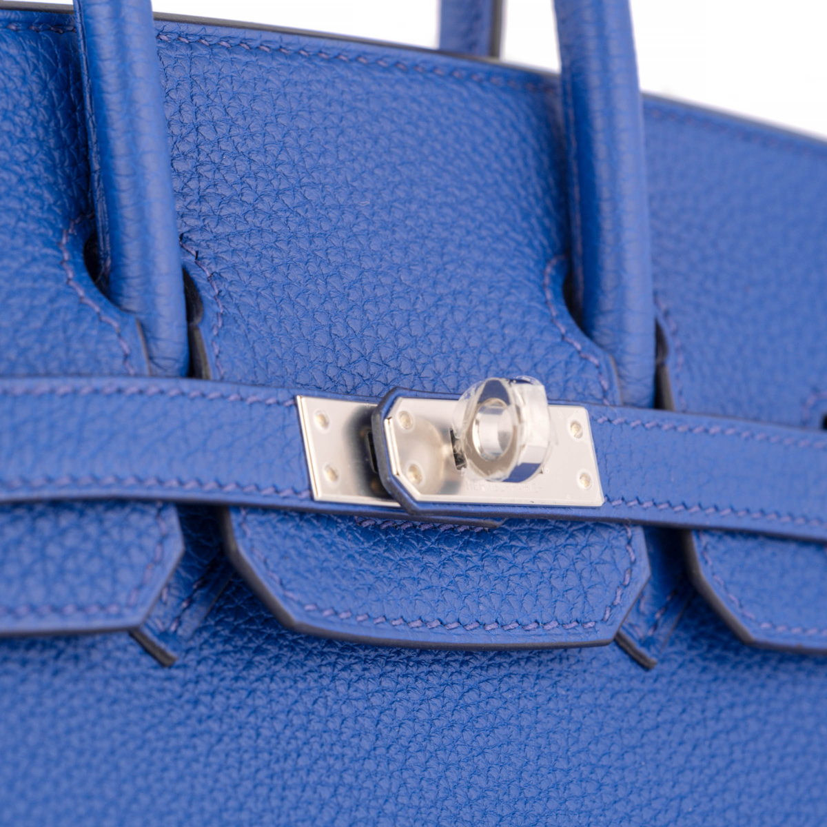 Hermes Birkin 25 Blue Zellige Togo Leather Gold Hardware Handbag