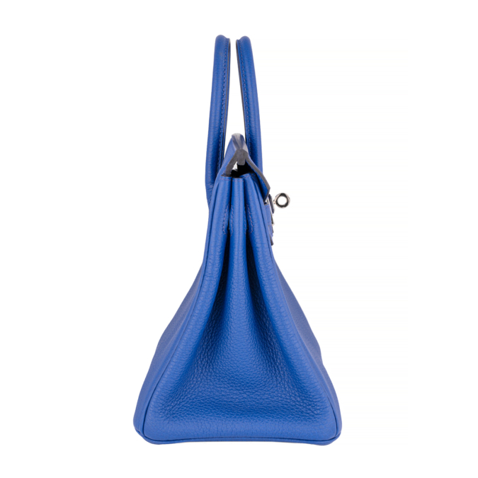 Hermes Birkin Handbag Bleu Royal Togo with Palladium Hardware 25