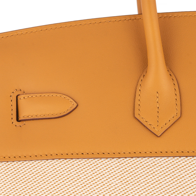 Hermes Birkin 30cm Bag H Toile Canvas Swift Calfskin Leather