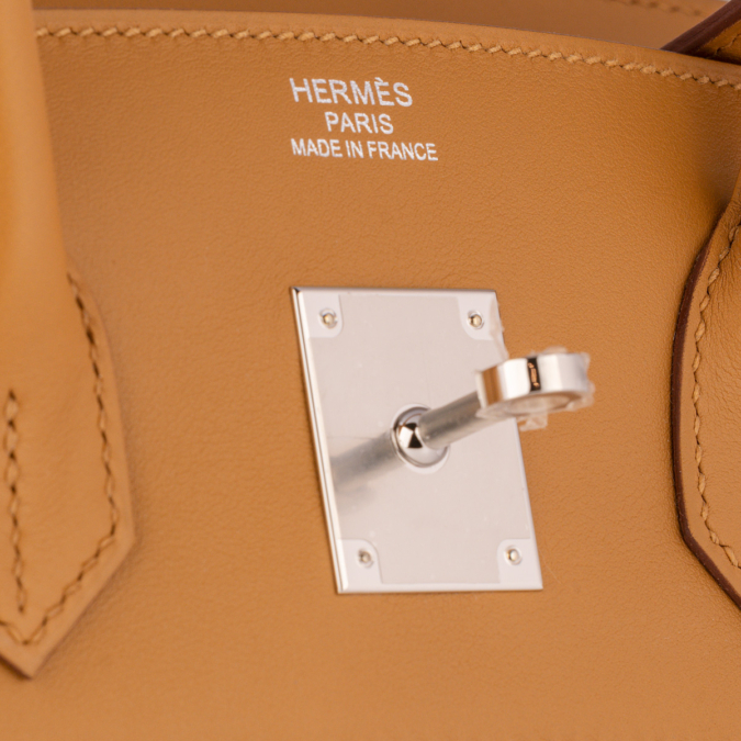 Hermes 35cm Brown Leather Custom Hand Painted Birkin