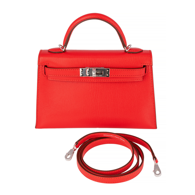 Hermes Kelly 20 Mini II Sellier Rouge de Coeur Bag