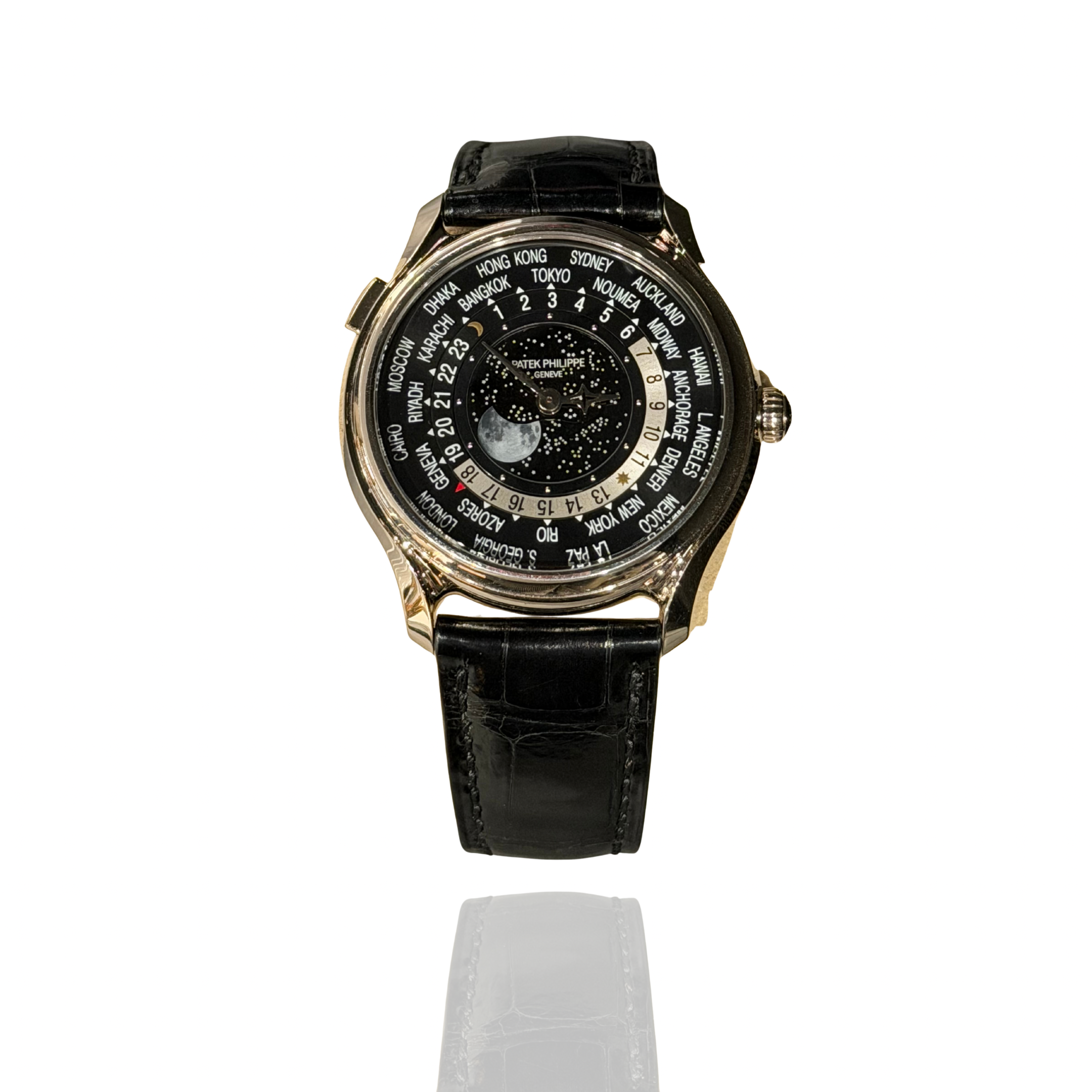 Patek Philippe nautilus 5711/112P platinum ruby bezel and ruby hour indicators 40 mm black dial