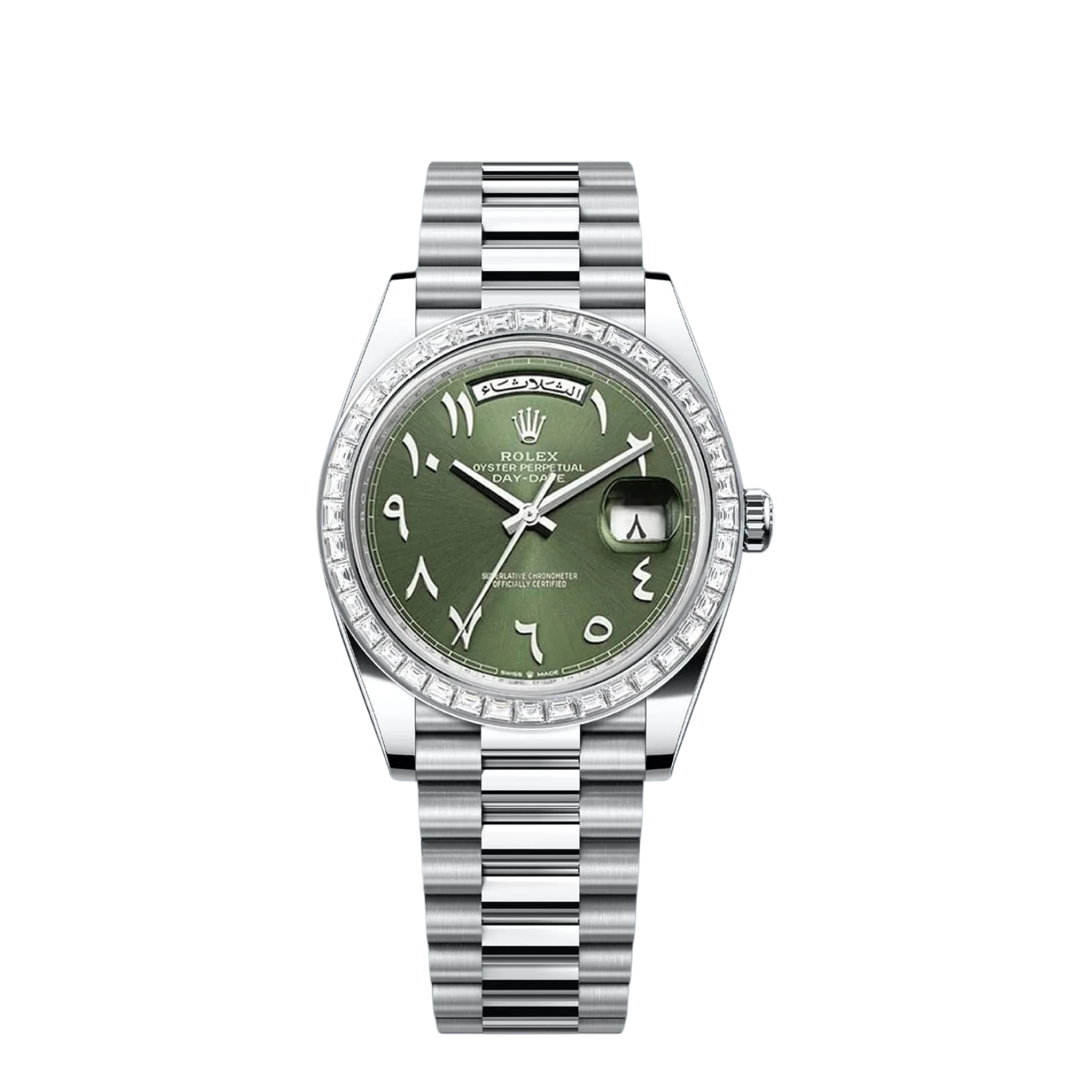 Rolex Day-Date 228396TBR Olive Arabic Dial- GB10886M
