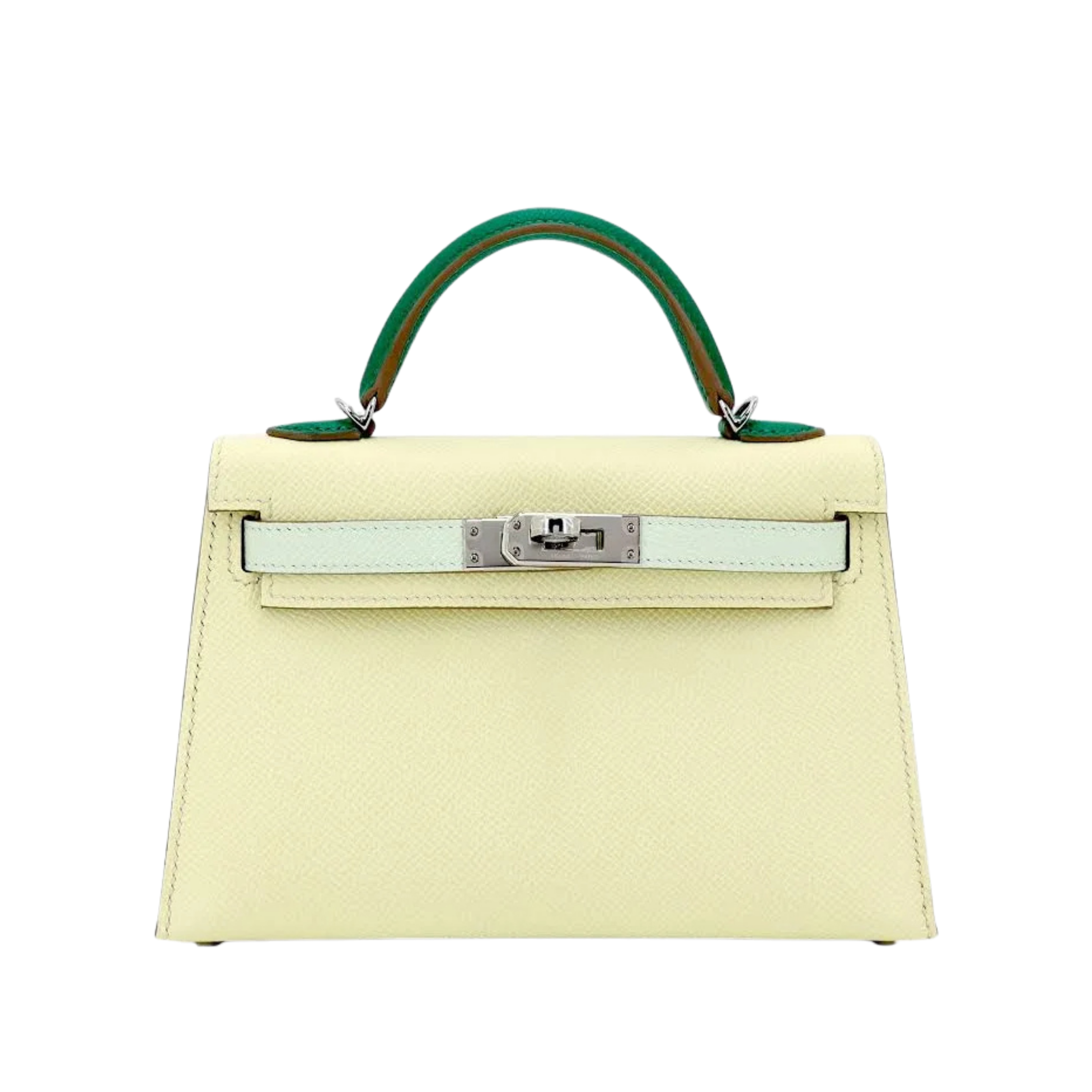 Hermes Mini Kelly Epsom Jaune Milton/Vert Fizz/Vert Vertigo – GB50070